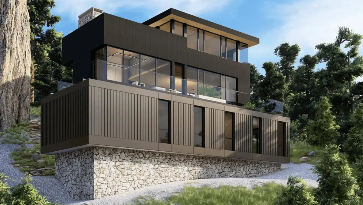 Luxury multi-level home exterior