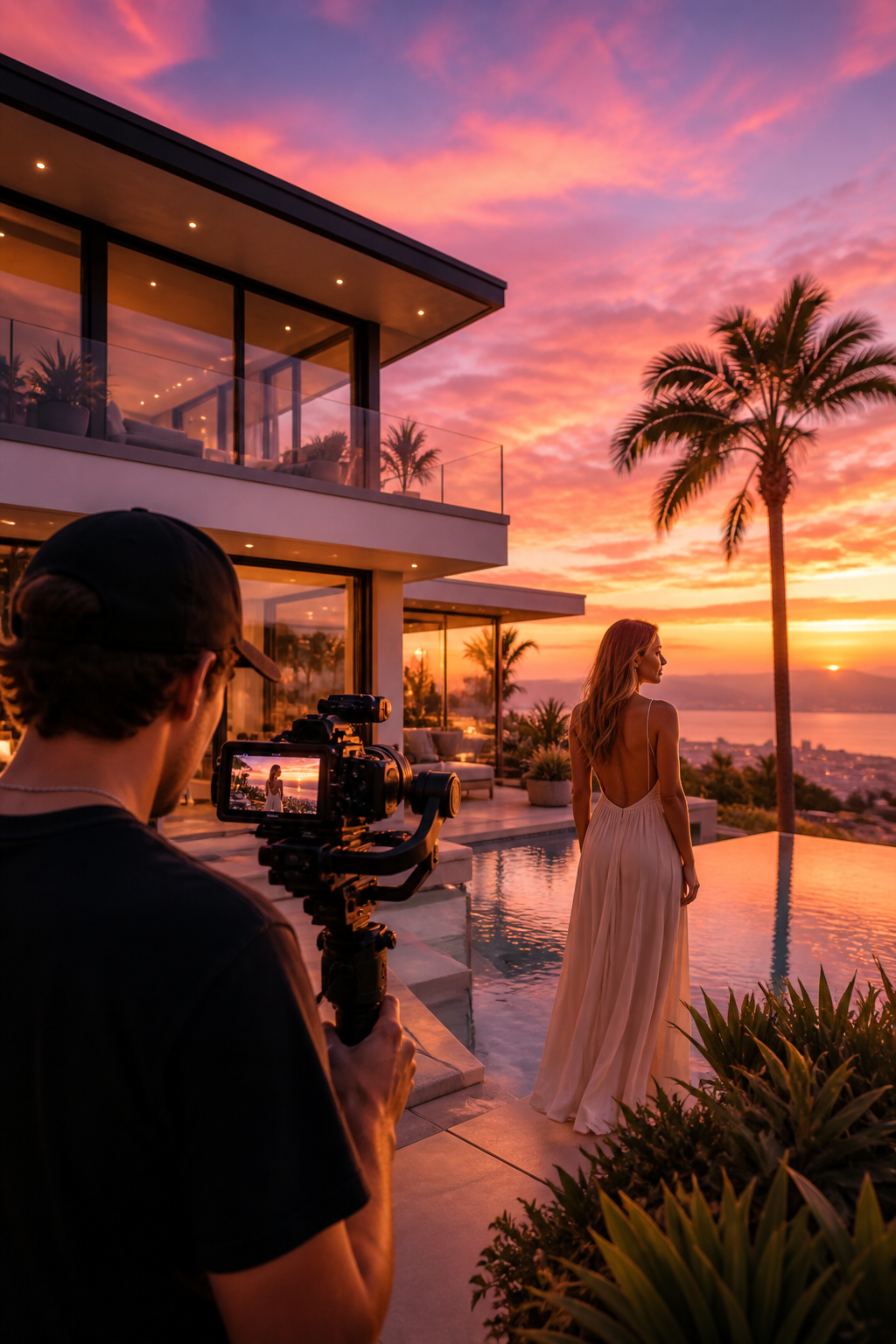 Luxury villa video shoot